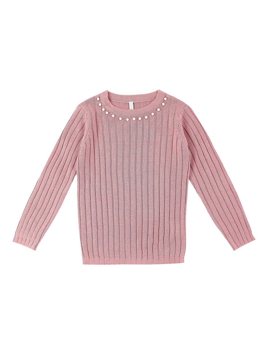 

Pantaloons Junior Girls Pink Solid Pullover Sweater