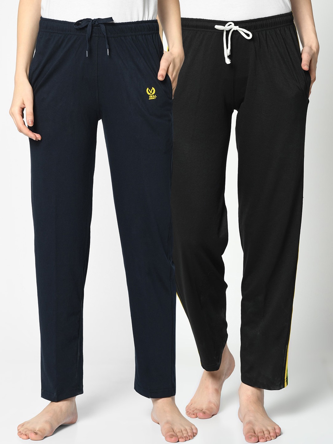 

VIMAL JONNEY Women Pack of 2 Solid Track Pants, Multi