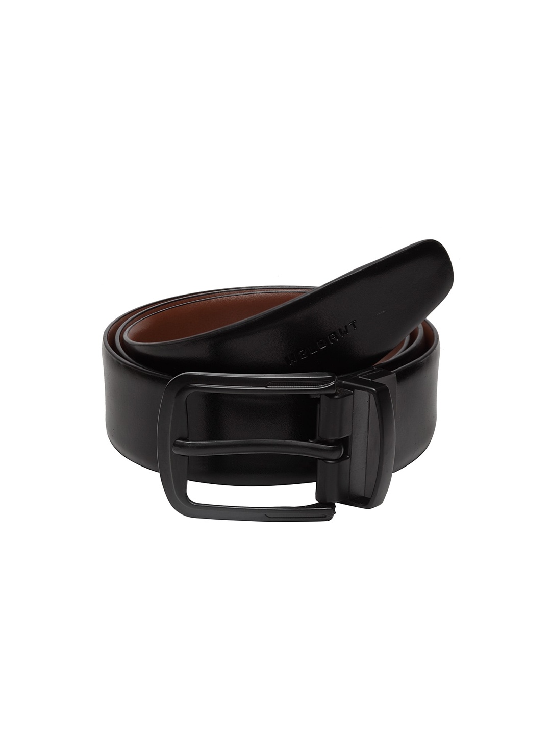 

WELBAWT Men Black & Brown Solid Reversible Leather Belt
