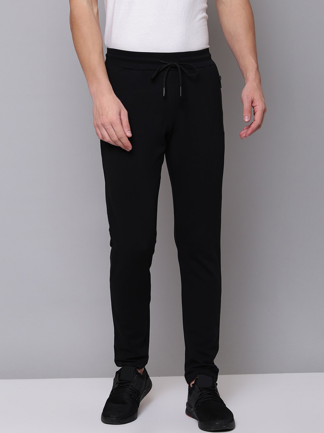 

Antony Morato Men Black Solid Slim-Fit Track Pants