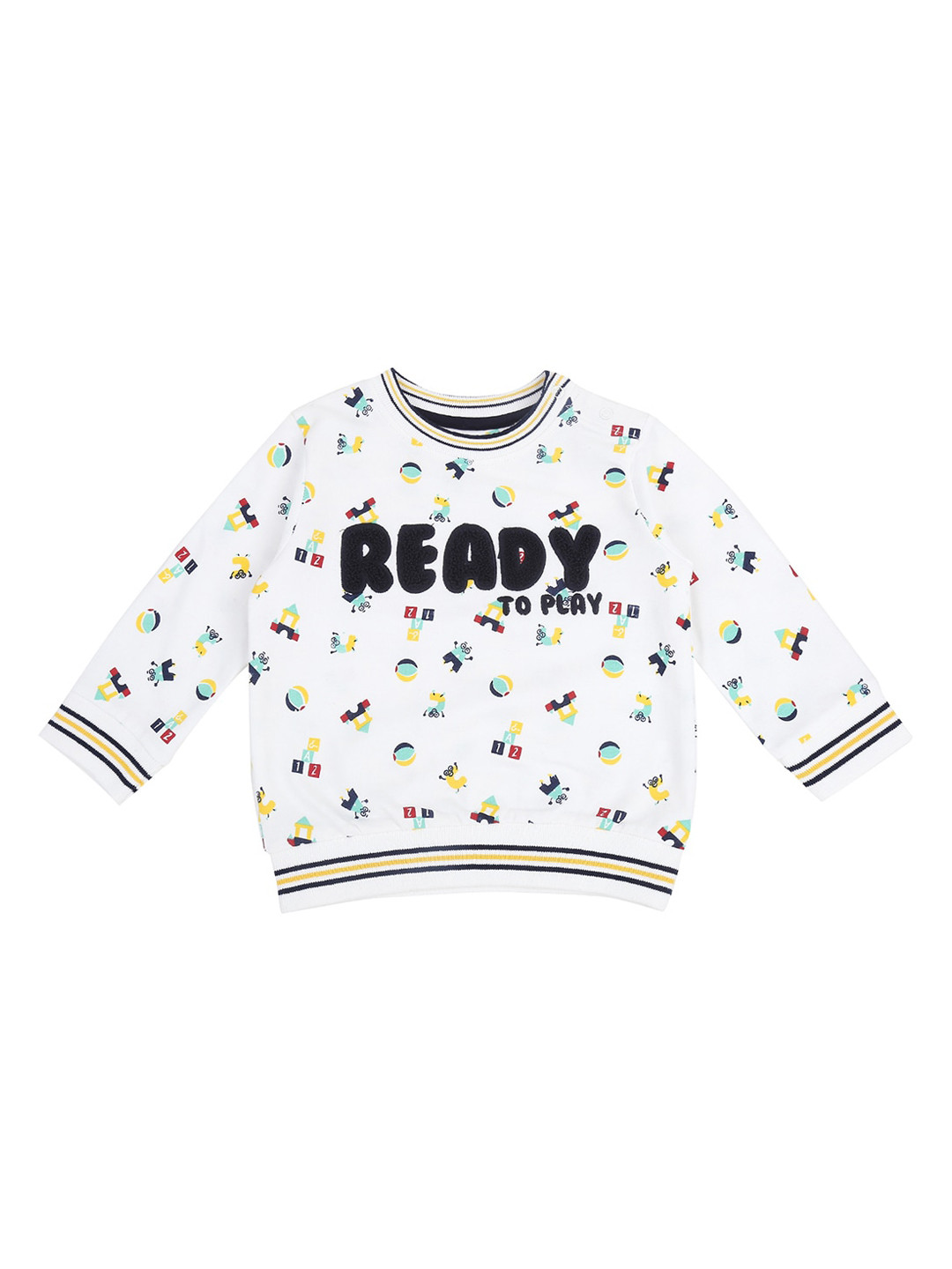 

Pantaloons Baby Boys White Printed Sweatshirt