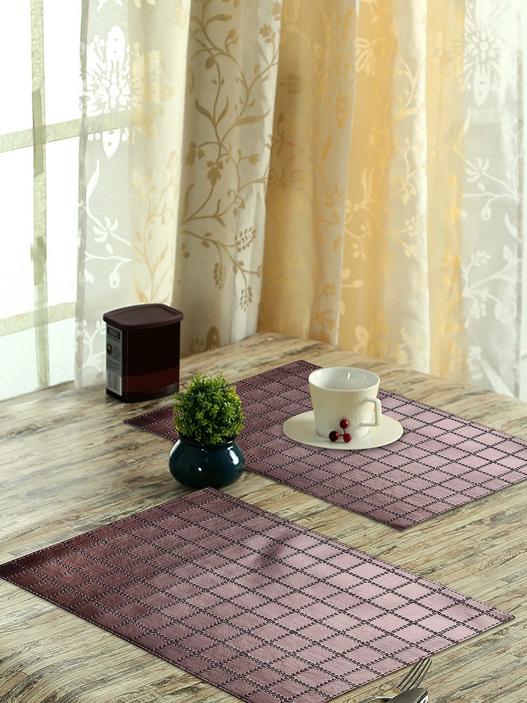 

OBSESSION Set of 6 Copper-Coloured Idyll Embossed Vinyl Table Mat