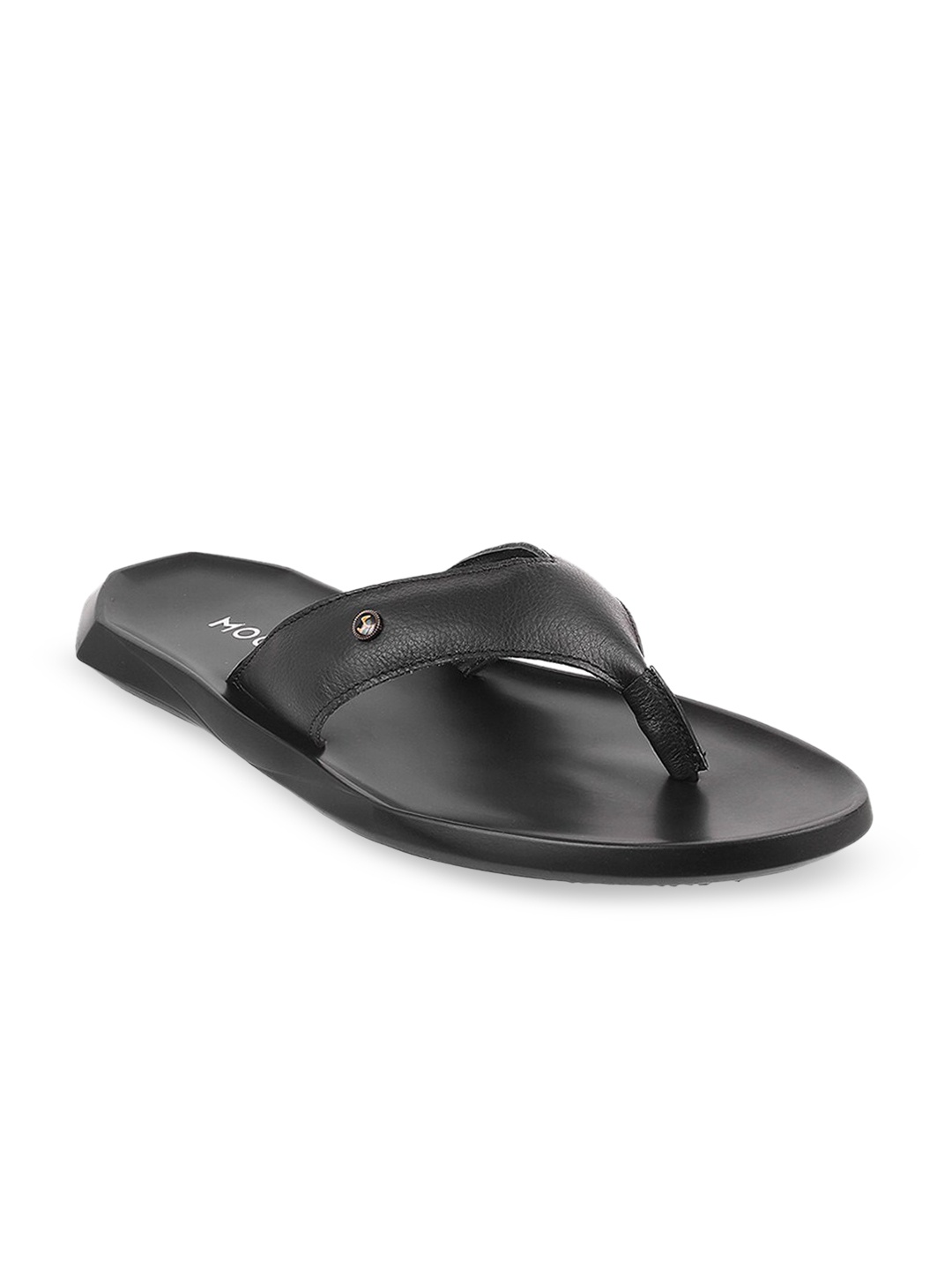 

Mochi Men Black Solid Comfort Sandals