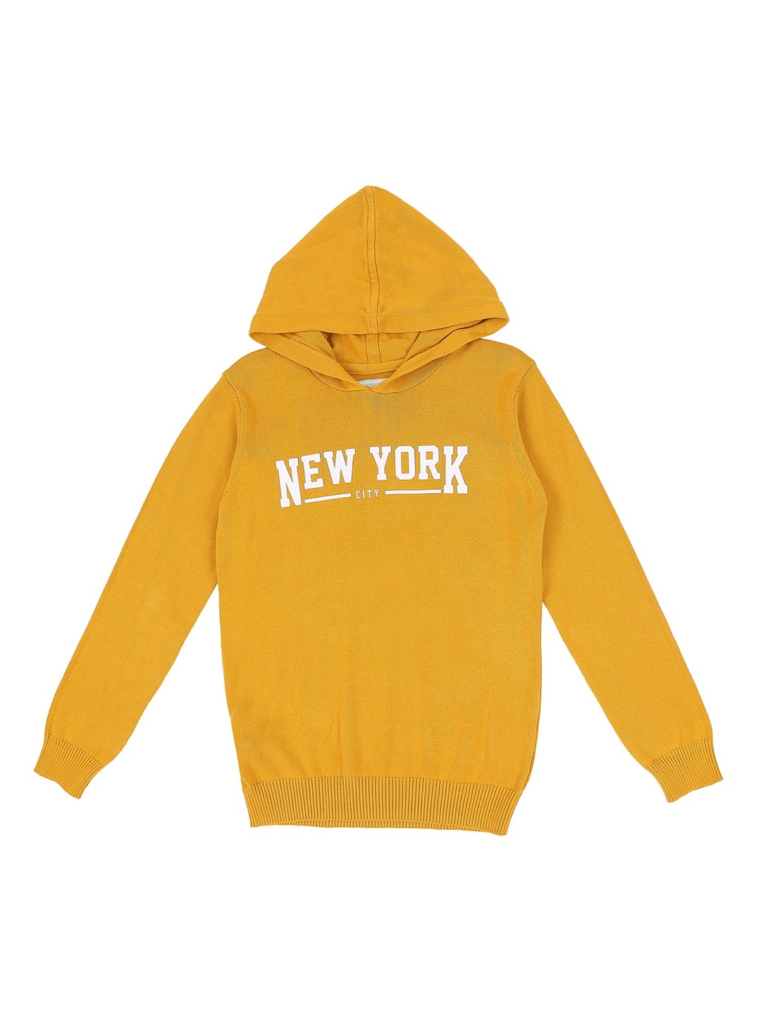 

Pantaloons Junior Boys Mustard Yellow Solid Sweater
