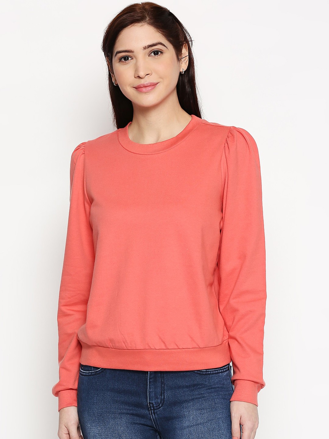 

Honey by Pantaloons Women Rust Solid Sweatshirt
