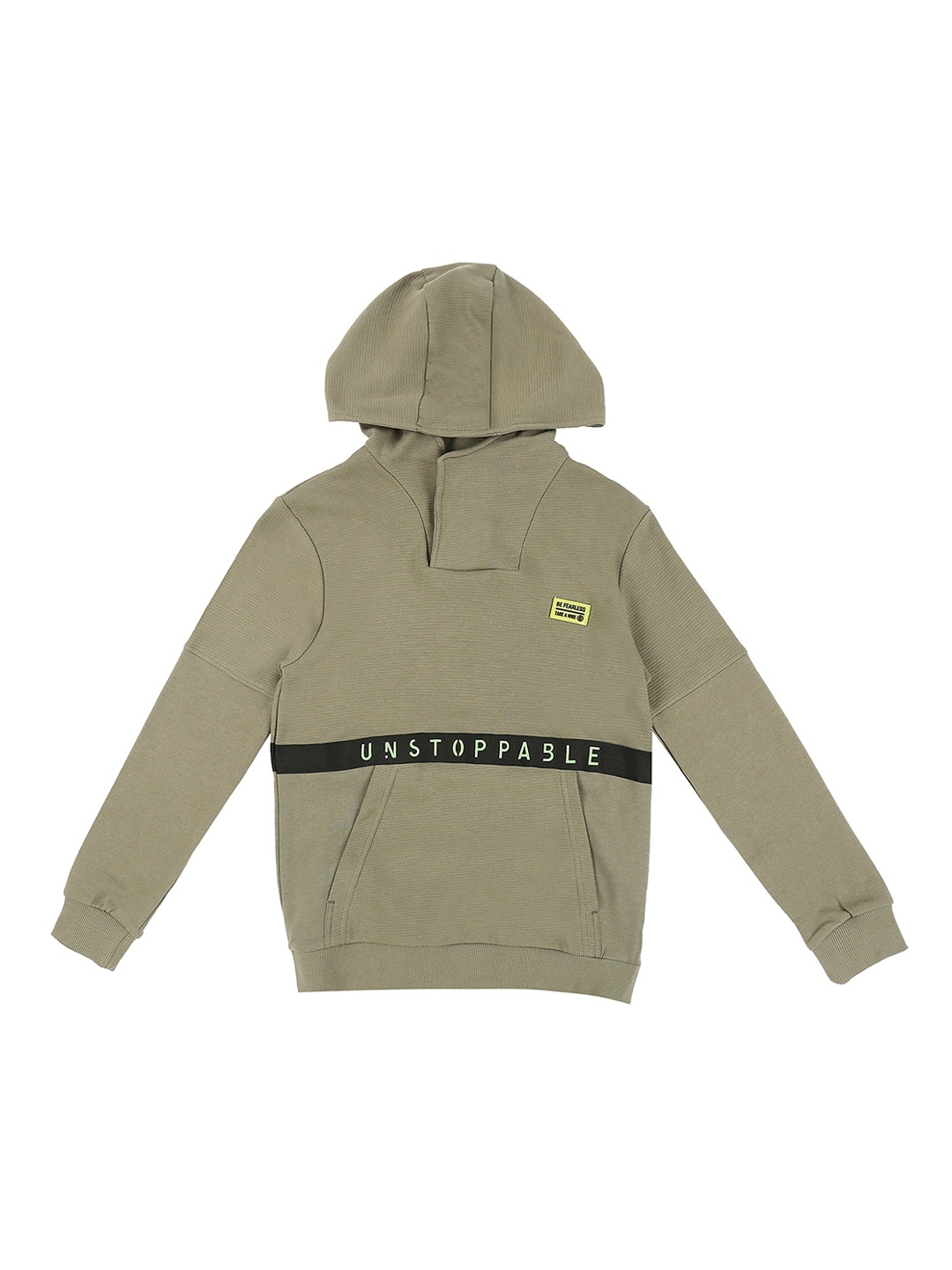 

Pantaloons Junior Boys Olive Green & Black Printed Sweatshirt