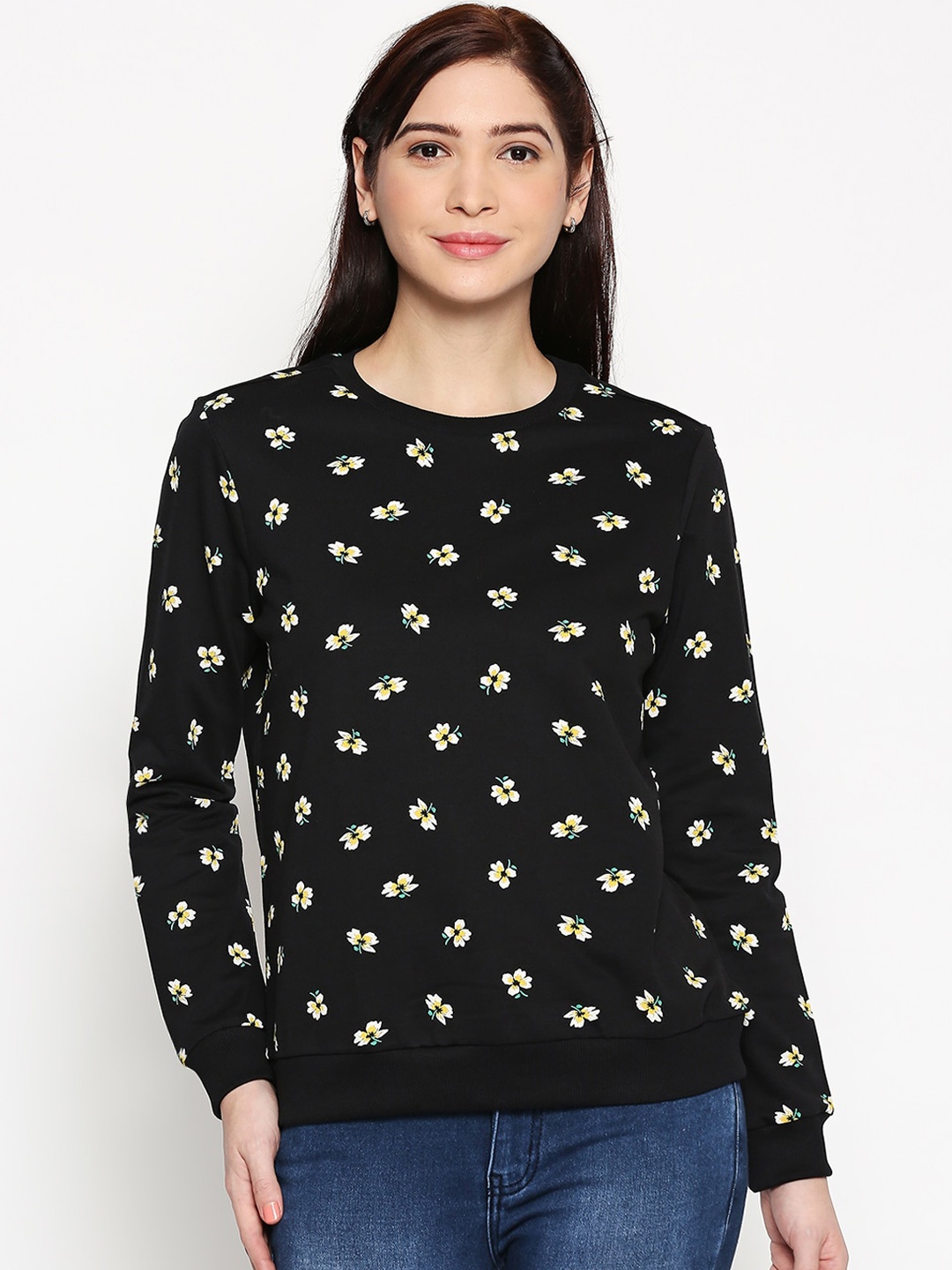 

Honey by Pantaloons Women Black Printed Sweatshirt