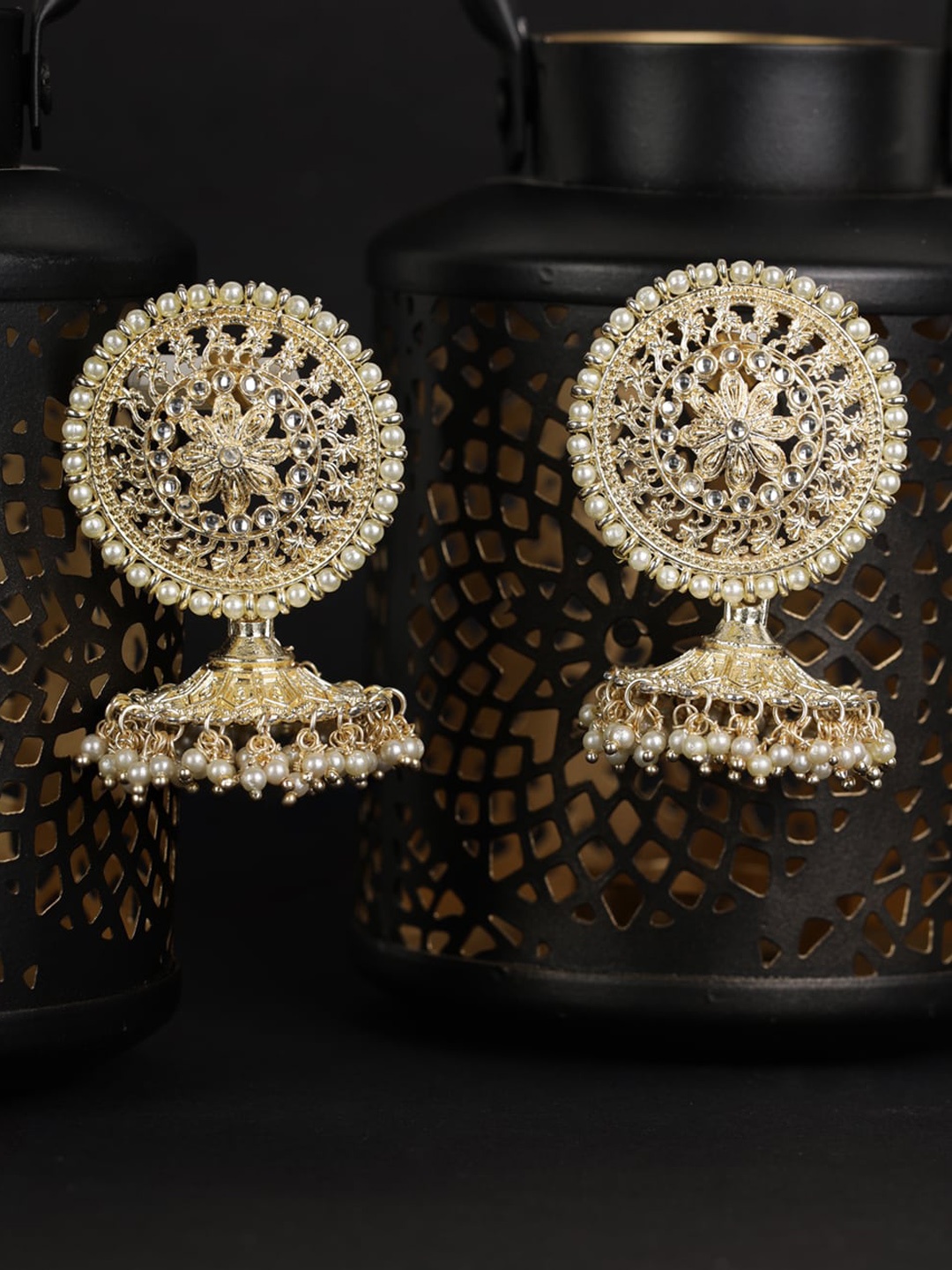 Priyaasi Gold-Toned Contemporary Jhumkas