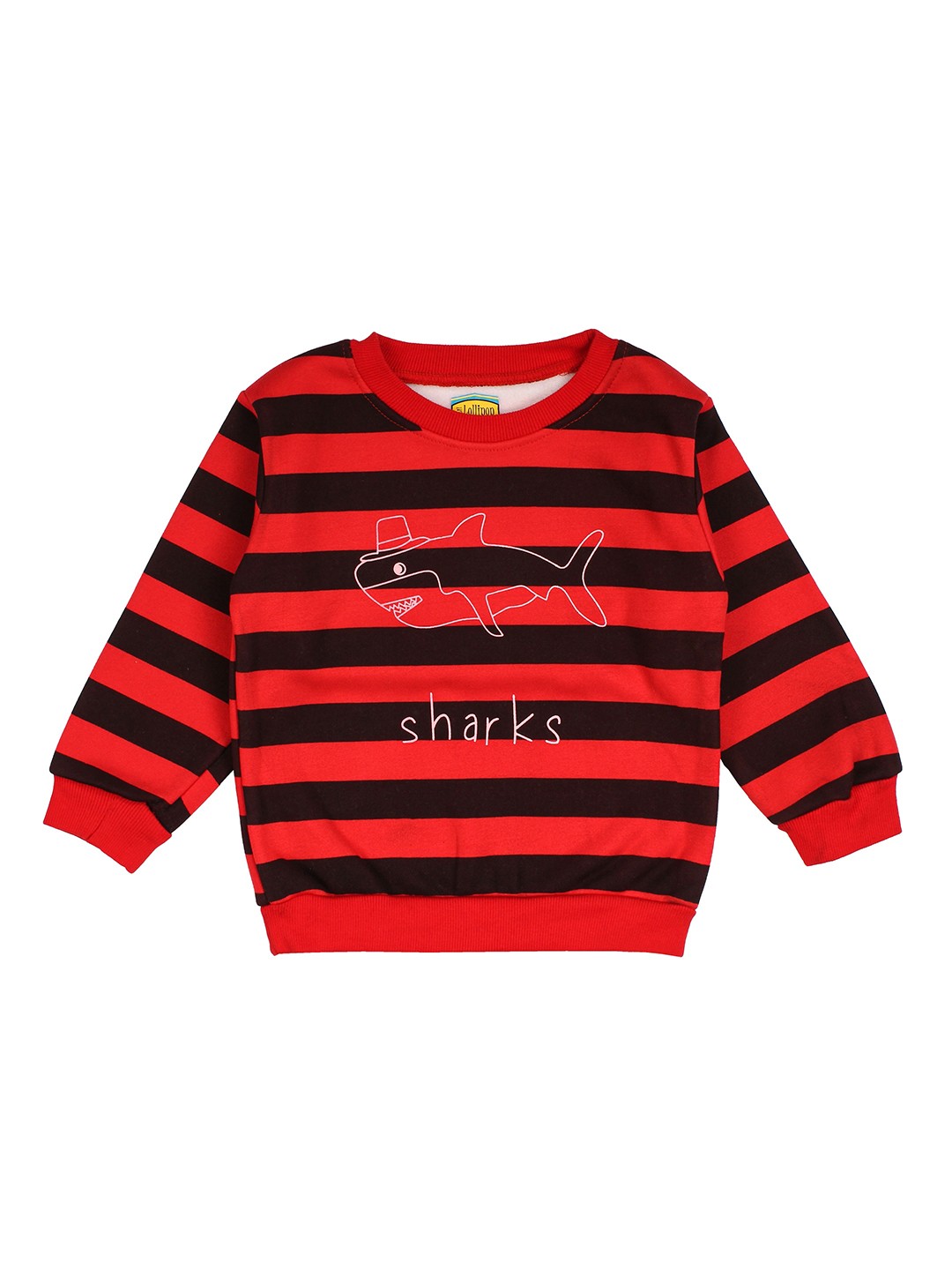 

Lil Lollipop Kids Red & Black Striped Sweatshirt