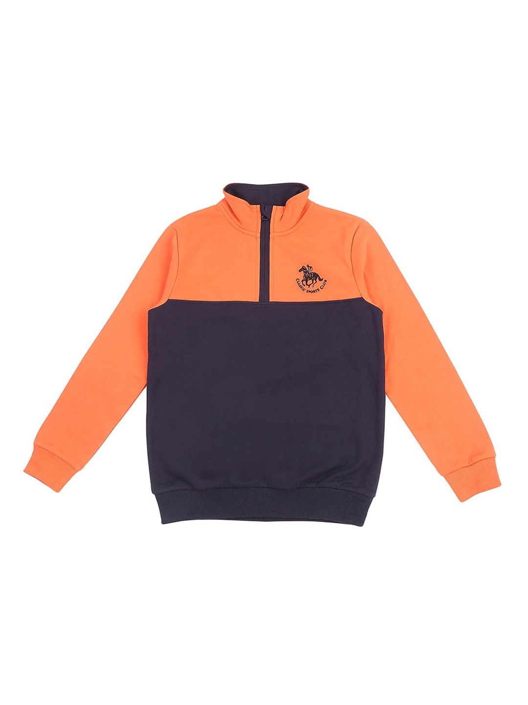 

Pantaloons Junior Boys Orange Colourblocked Sweatshirt