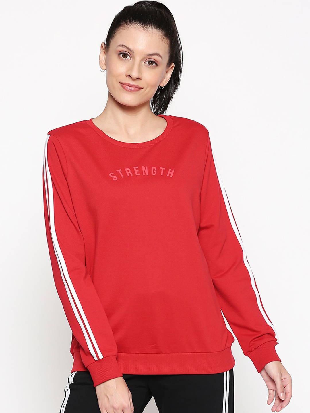 

Ajile by Pantaloons Women Red Printed Sweatshirt