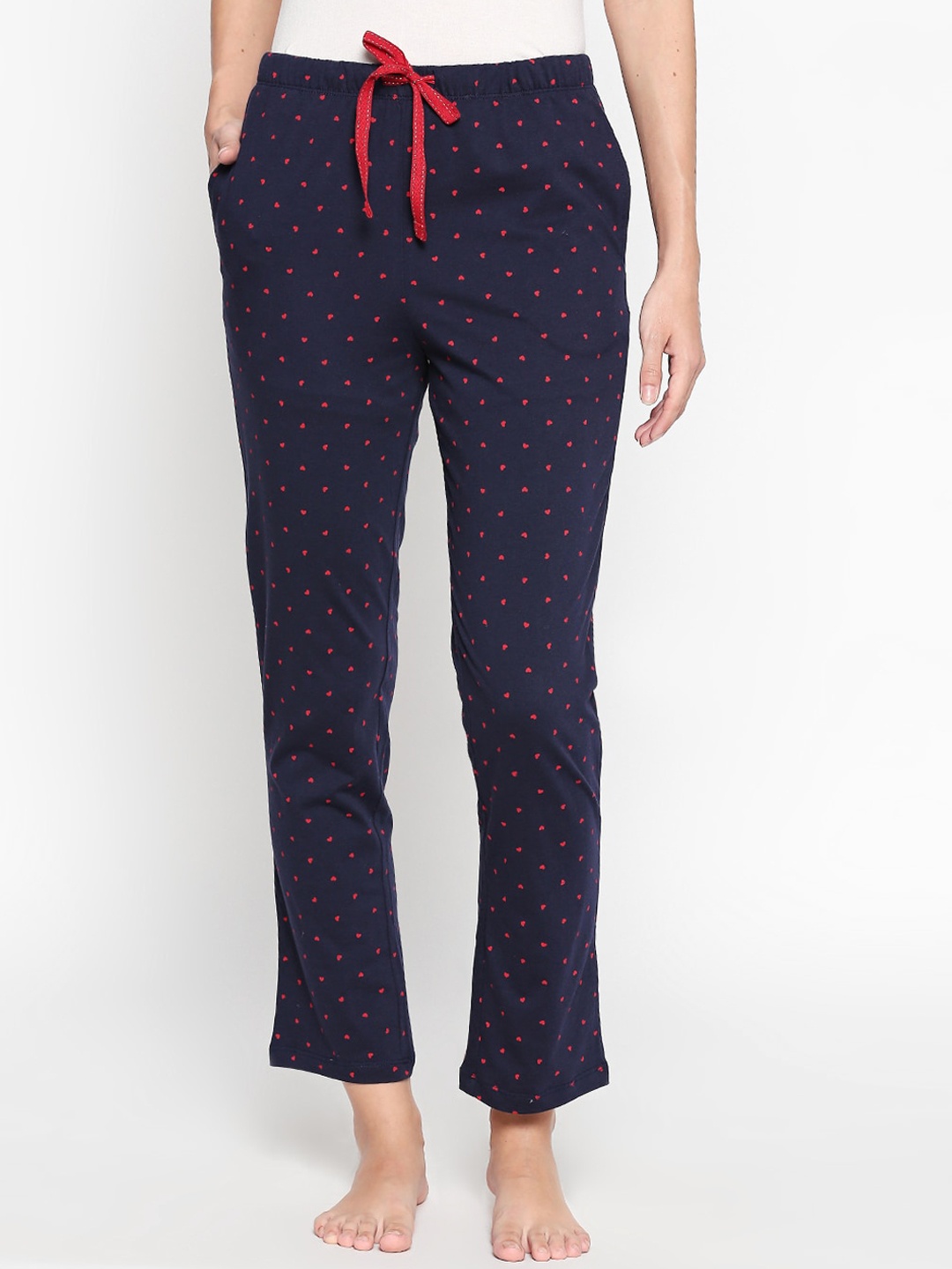 

Dreamz by Pantaloons Women Navy Blue Printed Lounge Pants