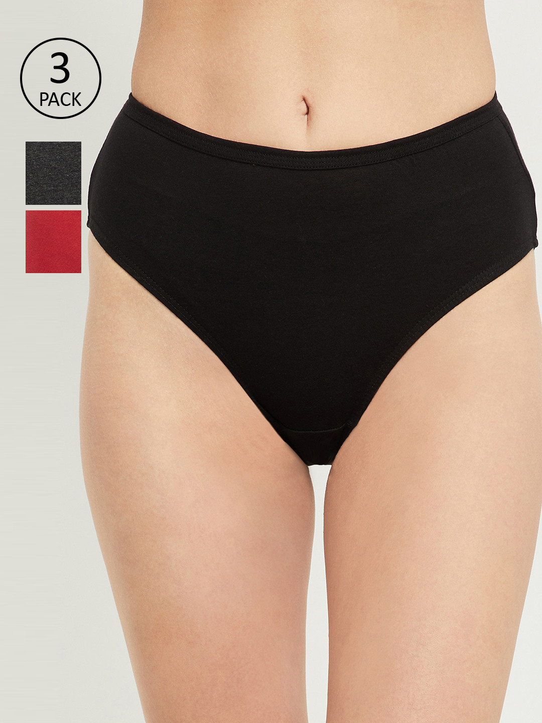 

max Women Pack Of 3 Assorted High-Rise Hipster Briefs LHS08