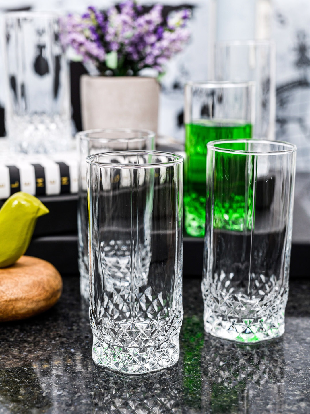 

GOODHOMES Set of 6 Transparent Glass Tumblers