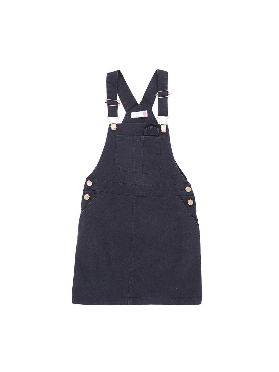

Pantaloons Junior Girls Navy Blue Solid Pinafore Dress
