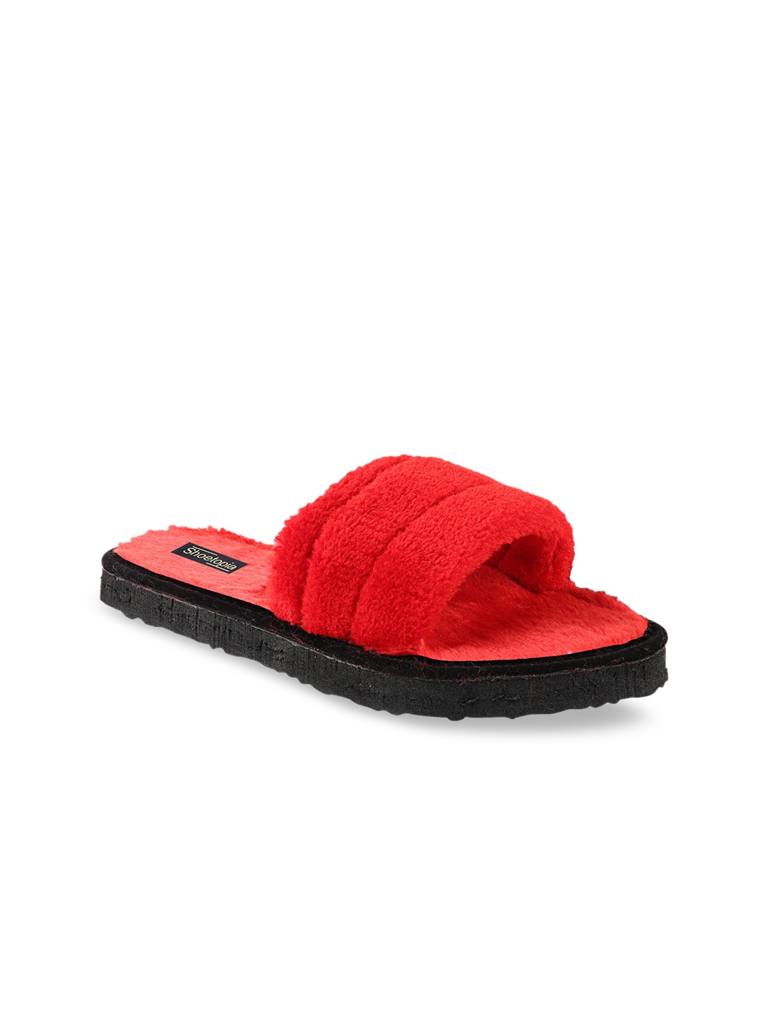 

Shoetopia Women Red Solid Open Toe Flats