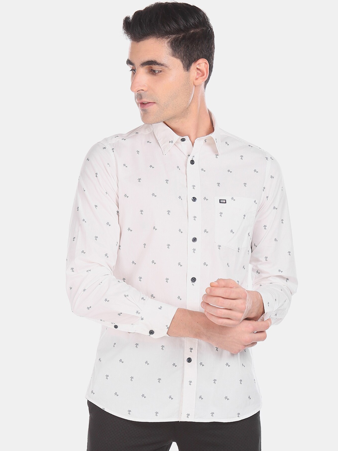

Arrow Sport Men White Regular Fit Printed Casual Shirt