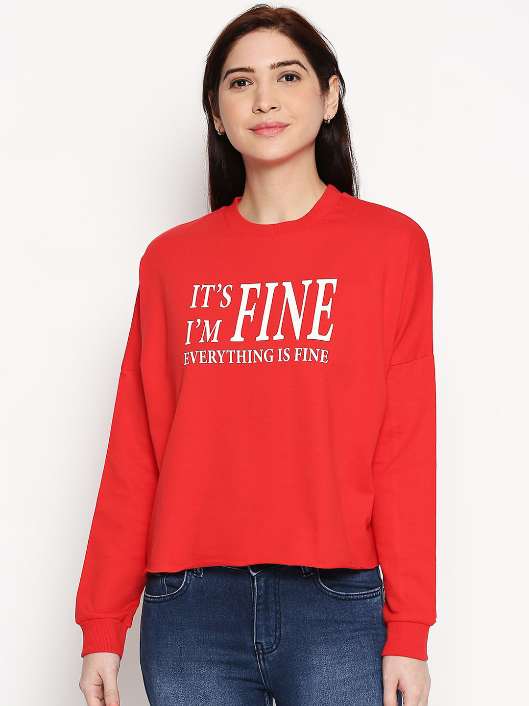 

Honey by Pantaloons Women Red Printed Sweatshirt