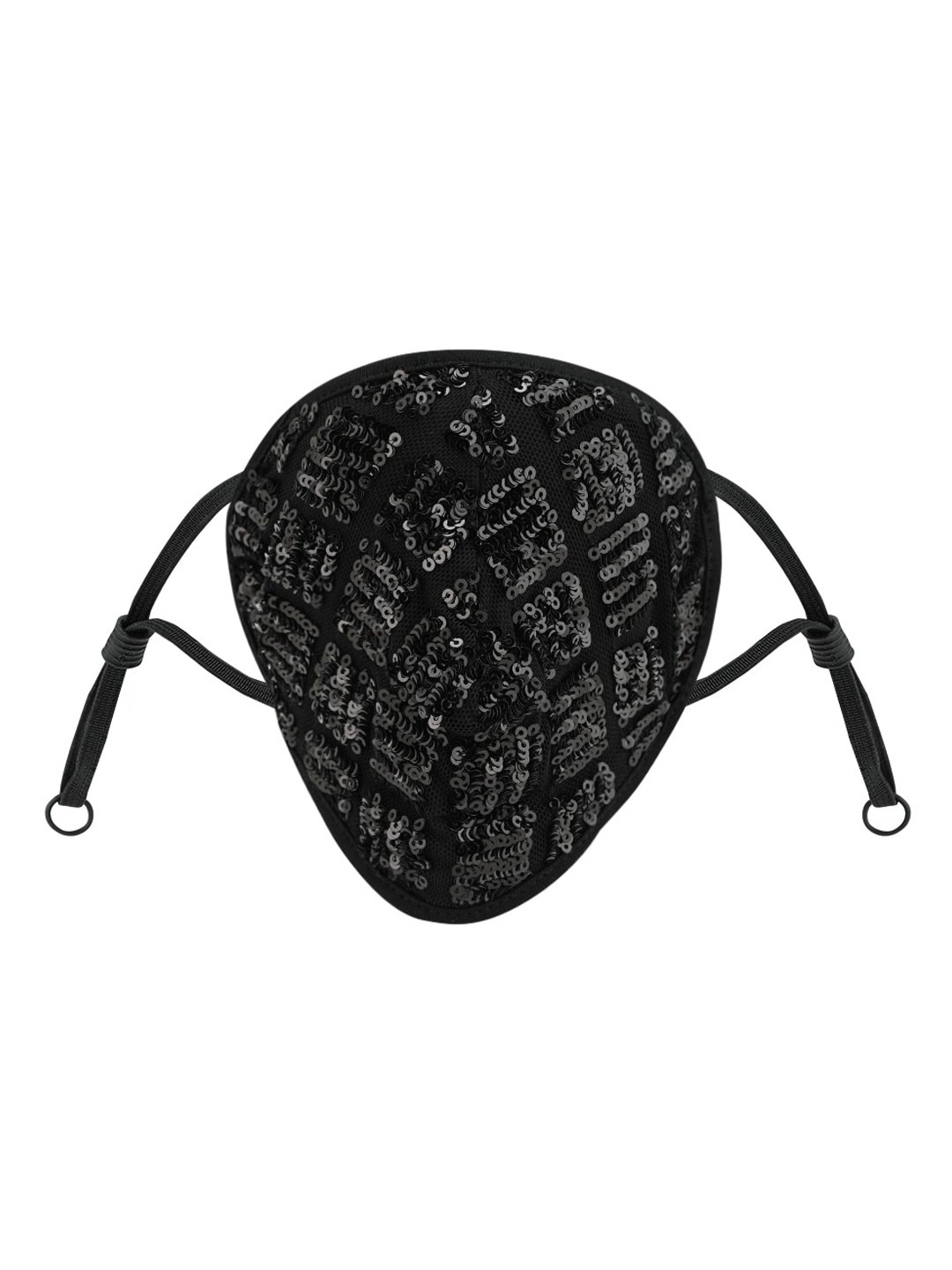 

Kazo Women Black 2-Ply Sequinned Reusable Single Outdoor Mask