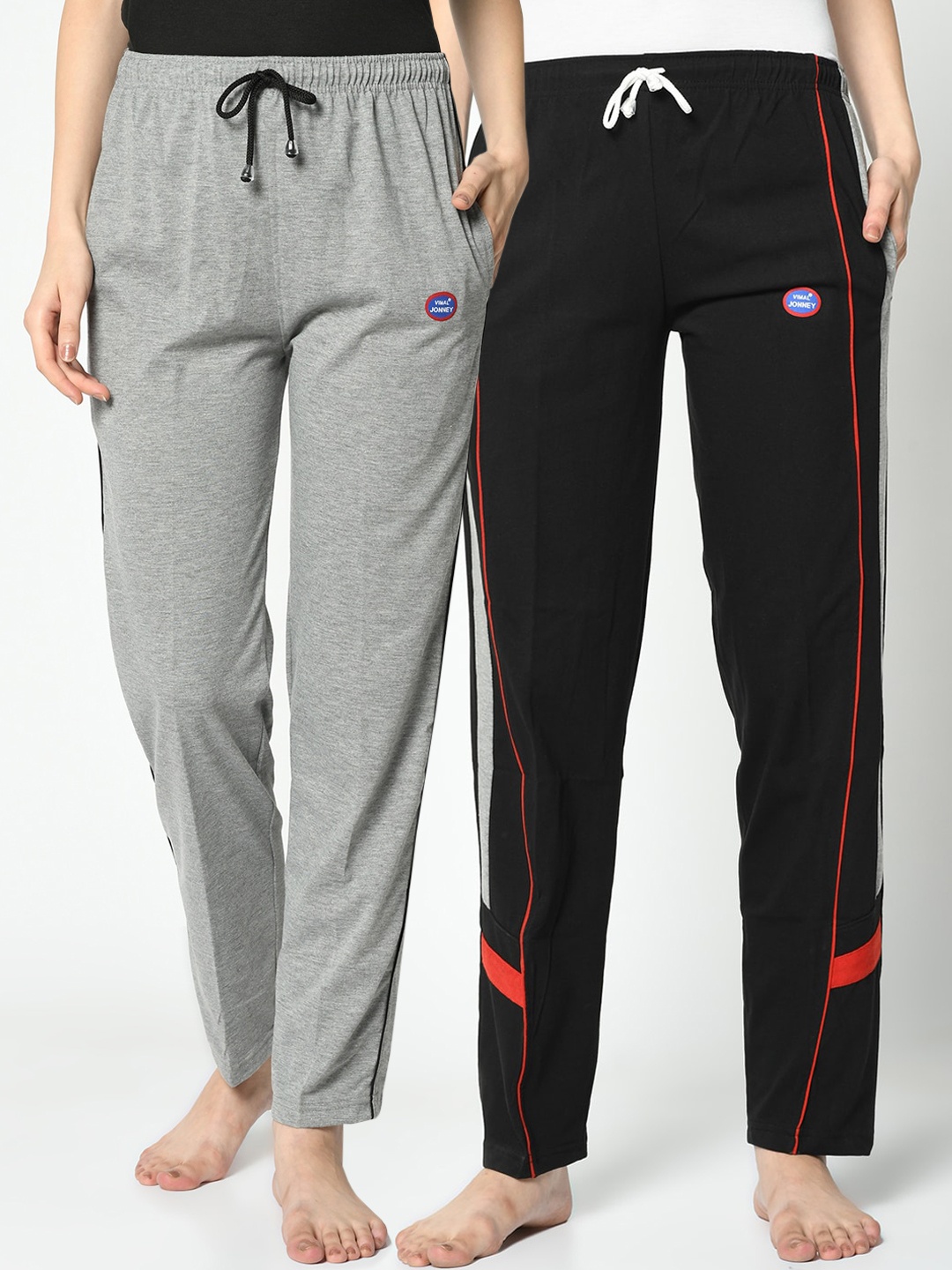 VIMAL JONNEY Women Pack Of 2 Lounge Pants, Grey