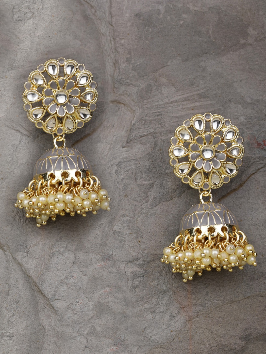 

Priyaasi Grey Contemporary Jhumkas
