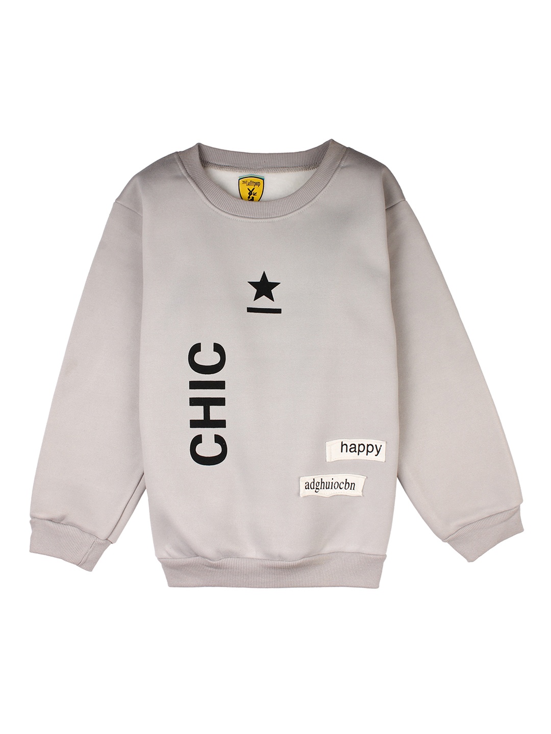 

Lil Lollipop Unisex Kids Grey Printed Sweatshirt
