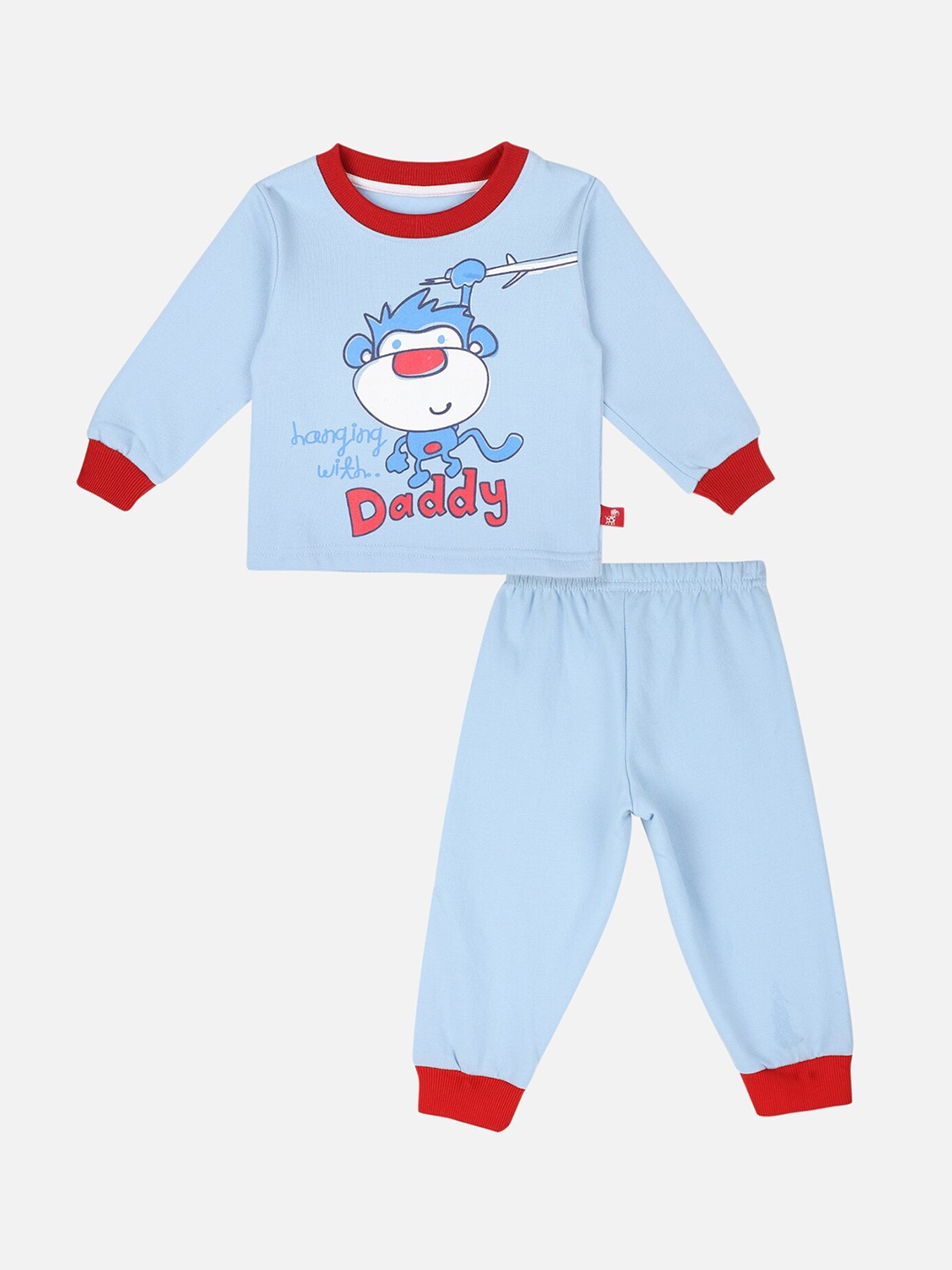 

Bodycare First Infant Boys Blue & White Woolen T-shirt & Joggers