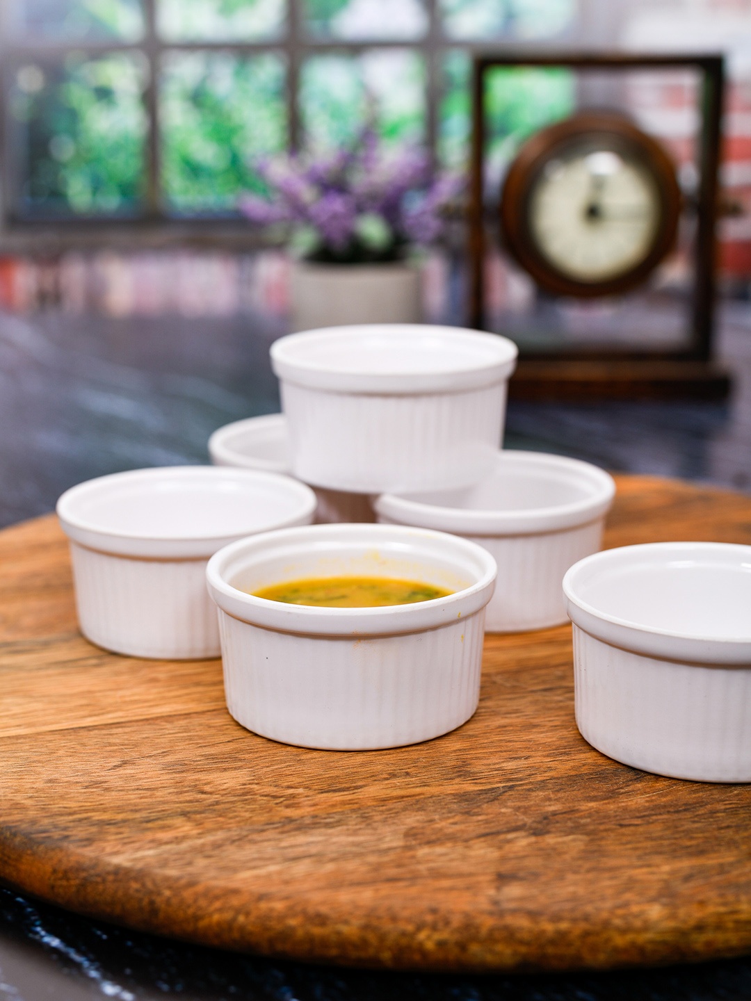 

GOODHOMES Set Of 6 White Glossy Serving Bowl