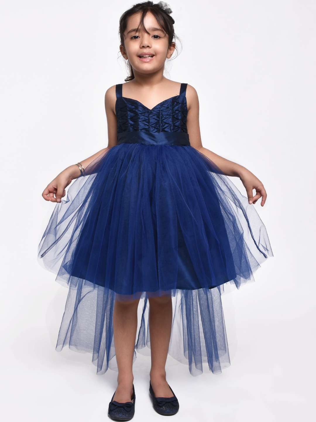 

Jelly Jones Girls Navy Blue Embellished Fit and Flare Dress