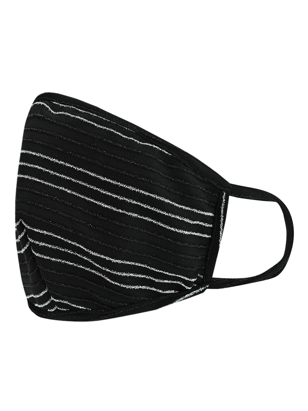 

Kazo Women Black & Silver-Coloured 2-Ply Reusable Cloth Masks