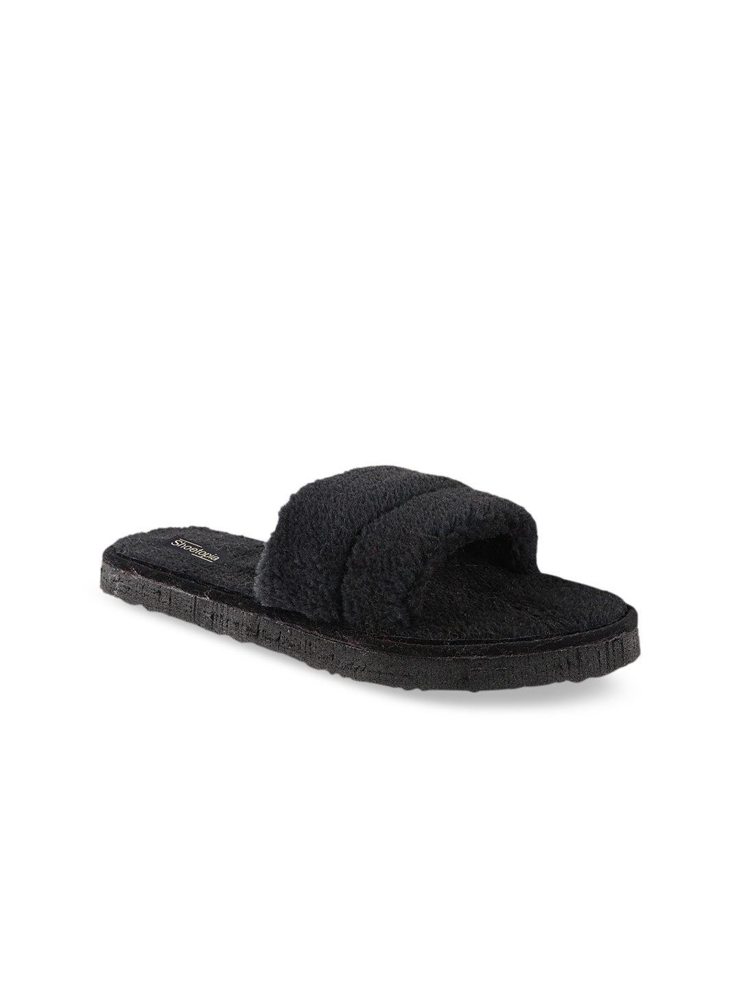 

Shoetopia Women Black Solid Open Toe Flats