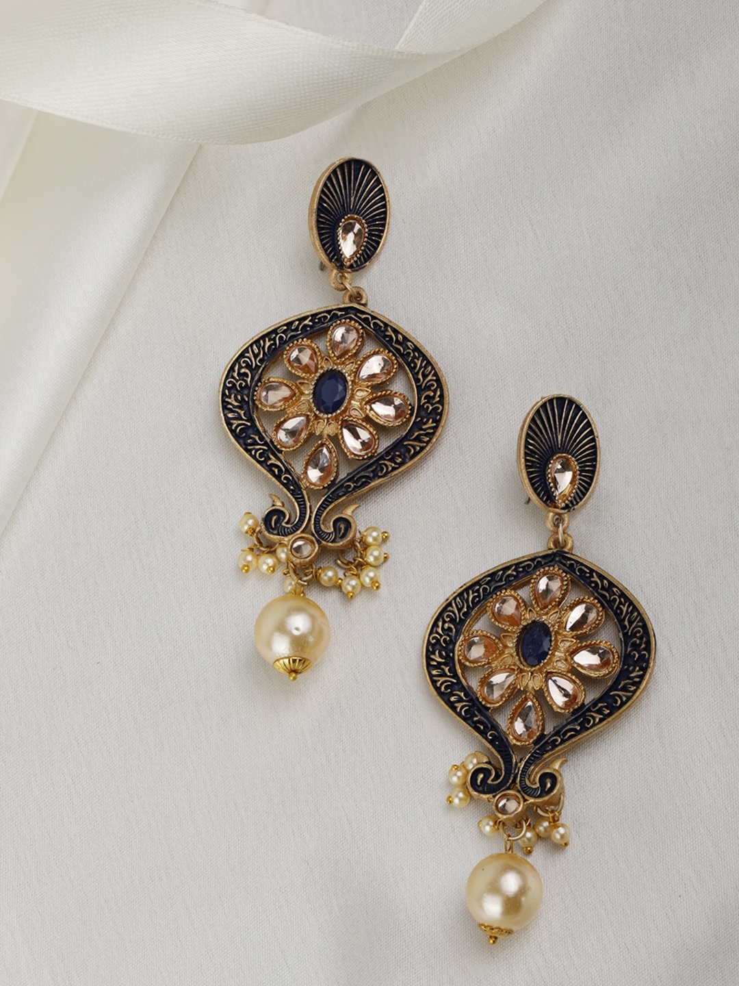 

Priyaasi Blue Contemporary Drop Earrings