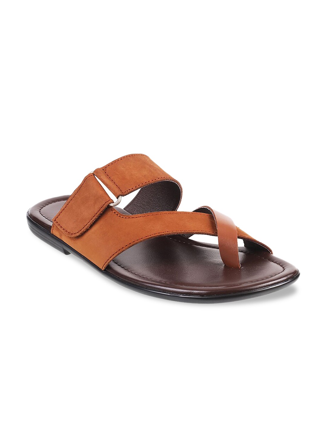 

Mochi Men Tan Brown Solid Comfort Sandals