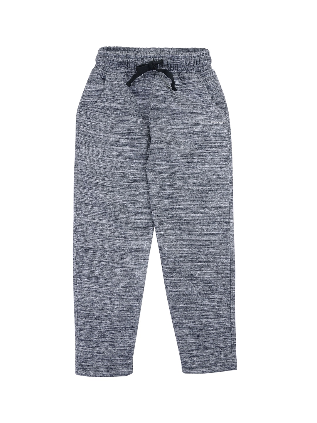 FEMEA Girls Grey Self Design Track Pants
