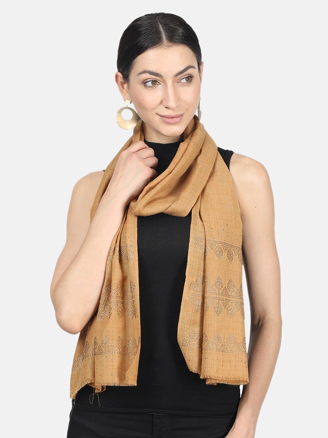 

Monte Carlo Women Beige Embroidered Stole