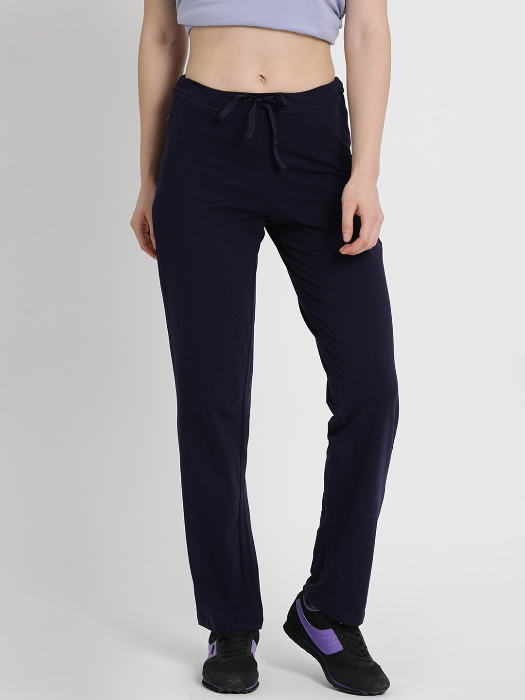 

Enamor Women Navy Slim Fit Pull on Lounge Pants, Navy blue