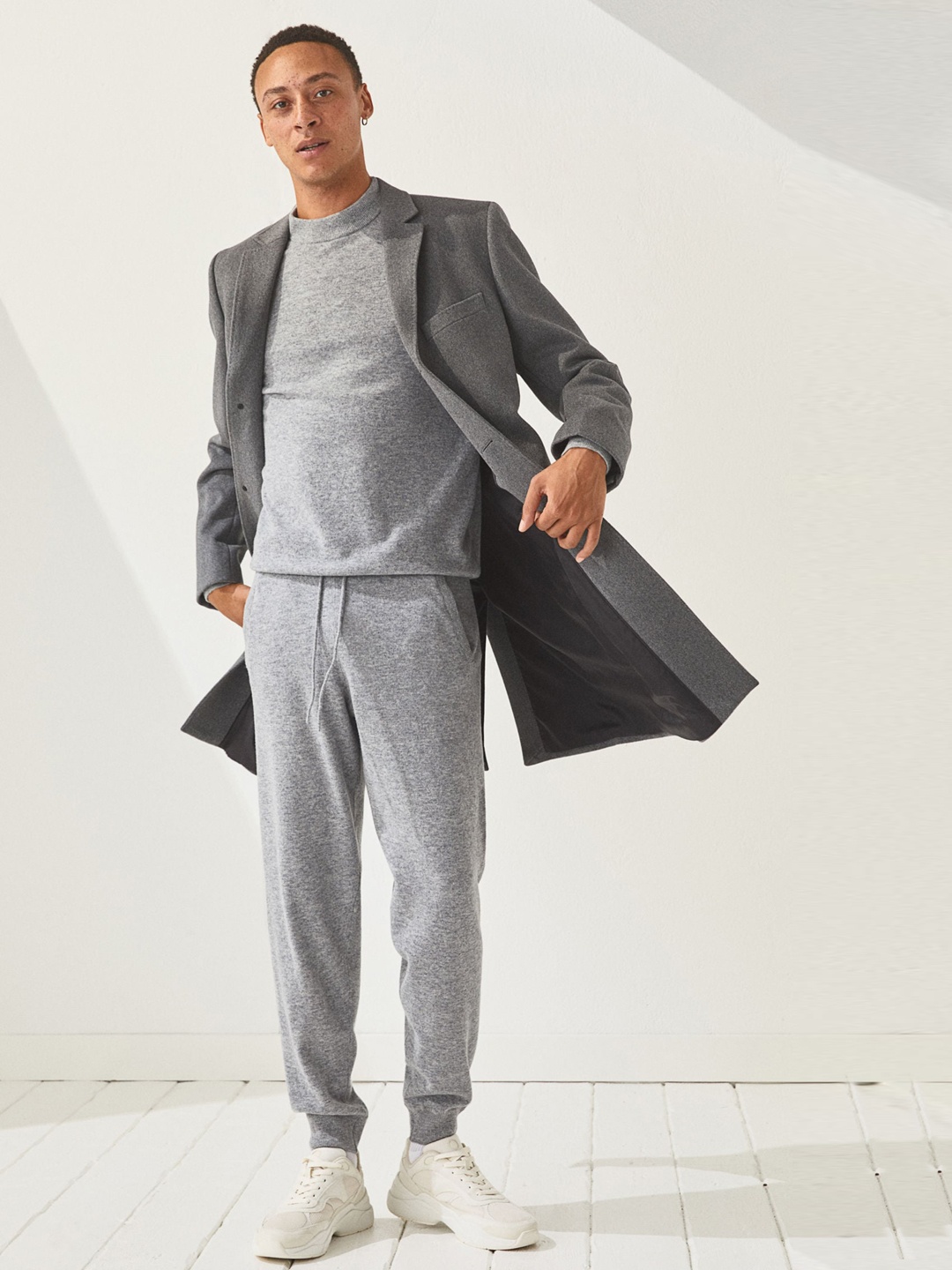 

H&M Men Grey Merino Wool Joggers