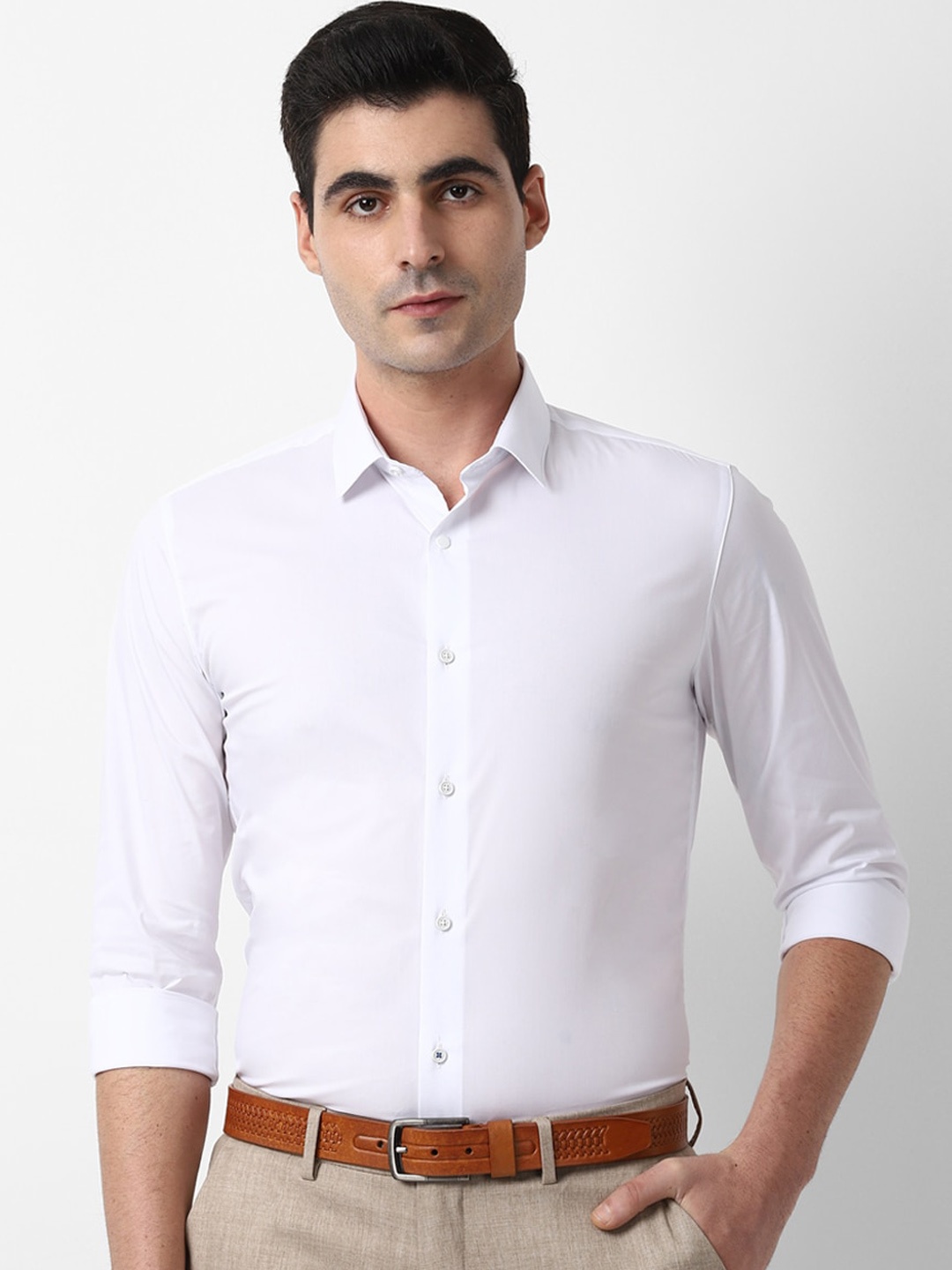 

Louis Philippe Sport Men White Slim Fit Solid Casual Shirt