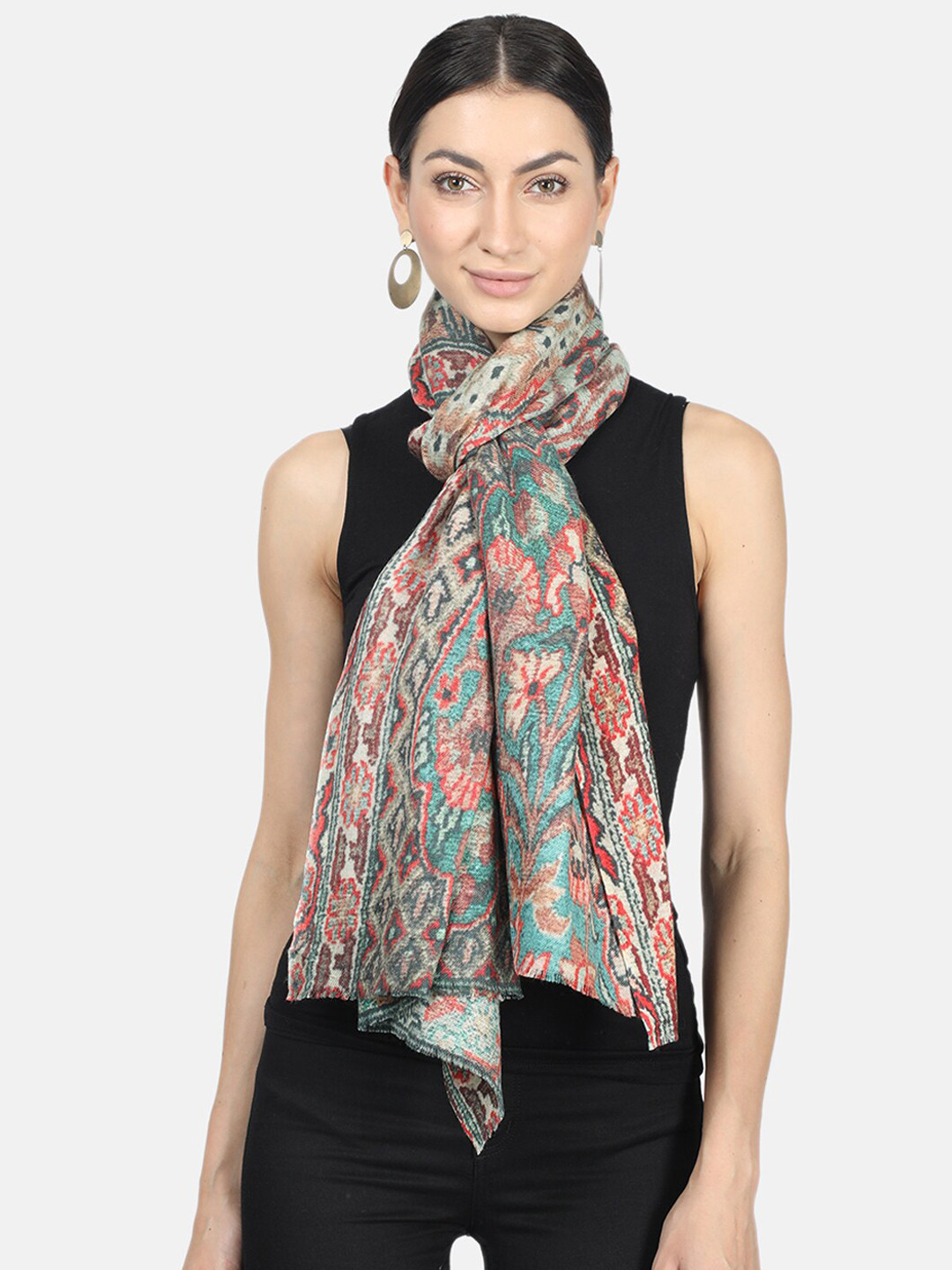 

Monte Carlo Women Multicolour Woven Design Stole, Multi