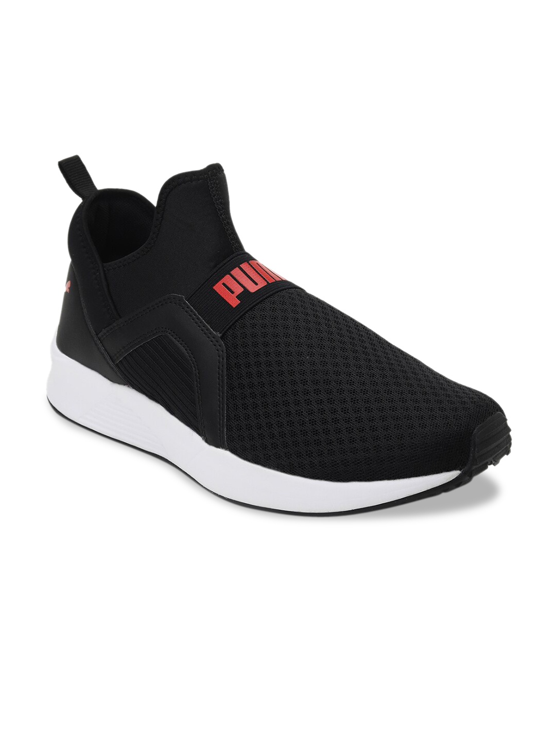 

Puma Men Black Woven Design Sneakers