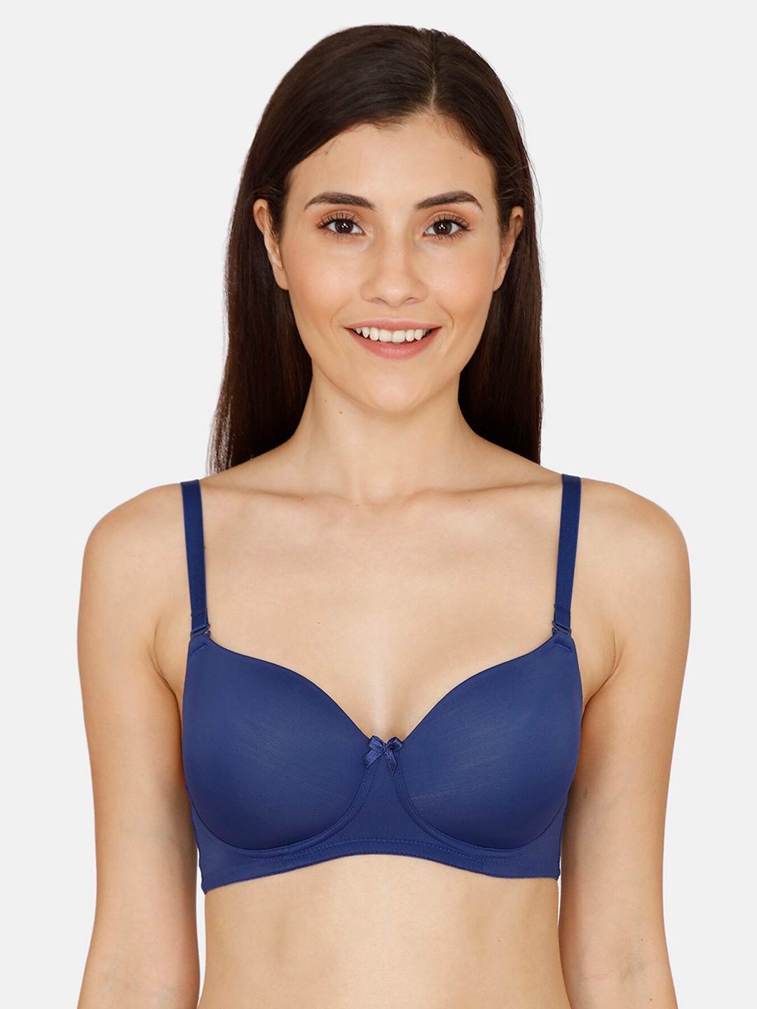 

Rosaline by Zivame Women Blue Solid T-Shirt Medium Padded Bra ZI1946FASHA