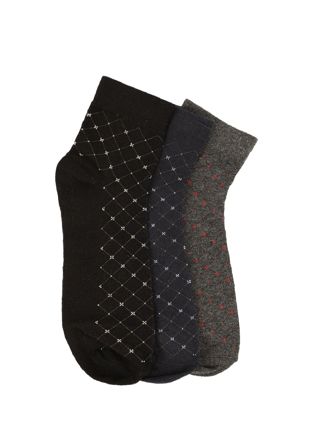 

Alvaro Castagnino Men Pack of 3 Assorted Ankle-Length Socks