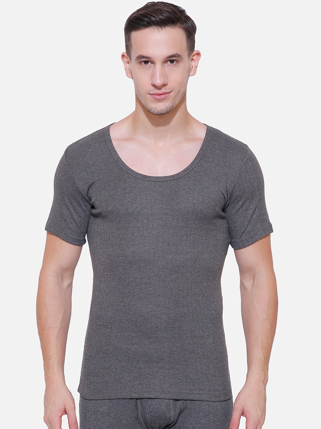 

BODYCARE INSIDER Men Grey Solid Thermal Top