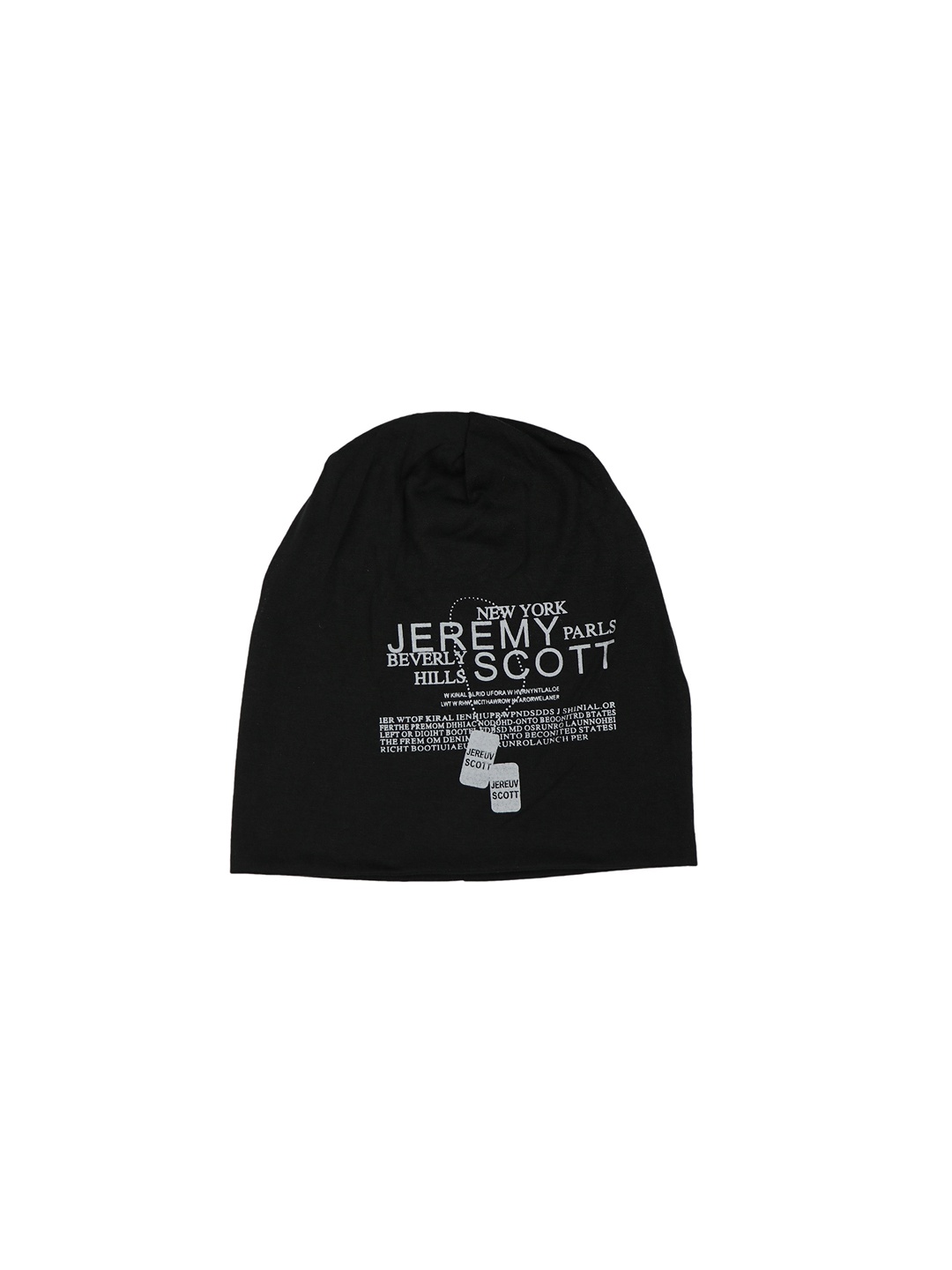 

iSWEVEN Unisex Black & Grey Printed Beanie