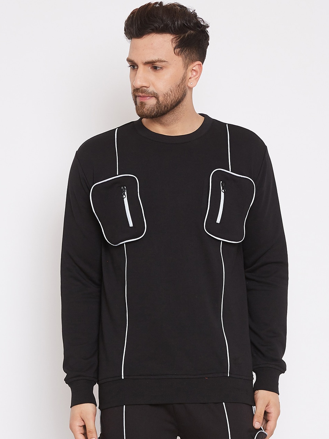 

FUGAZEE Men Black Printed Sweatshirt