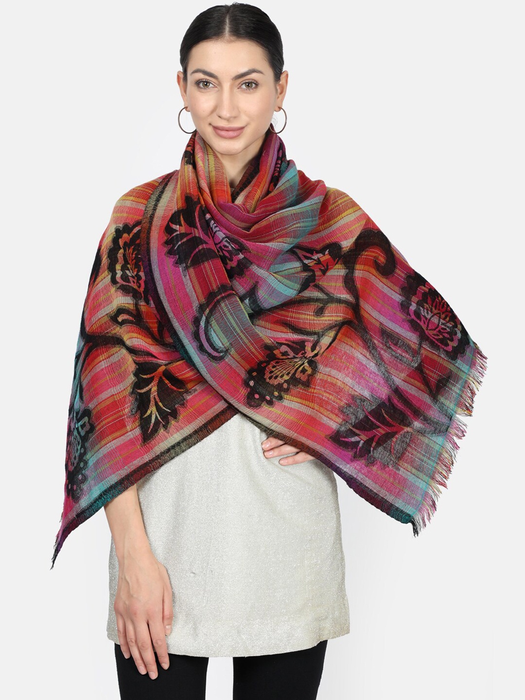 

Monte Carlo Women Multicoloured Printed Stole, Multi