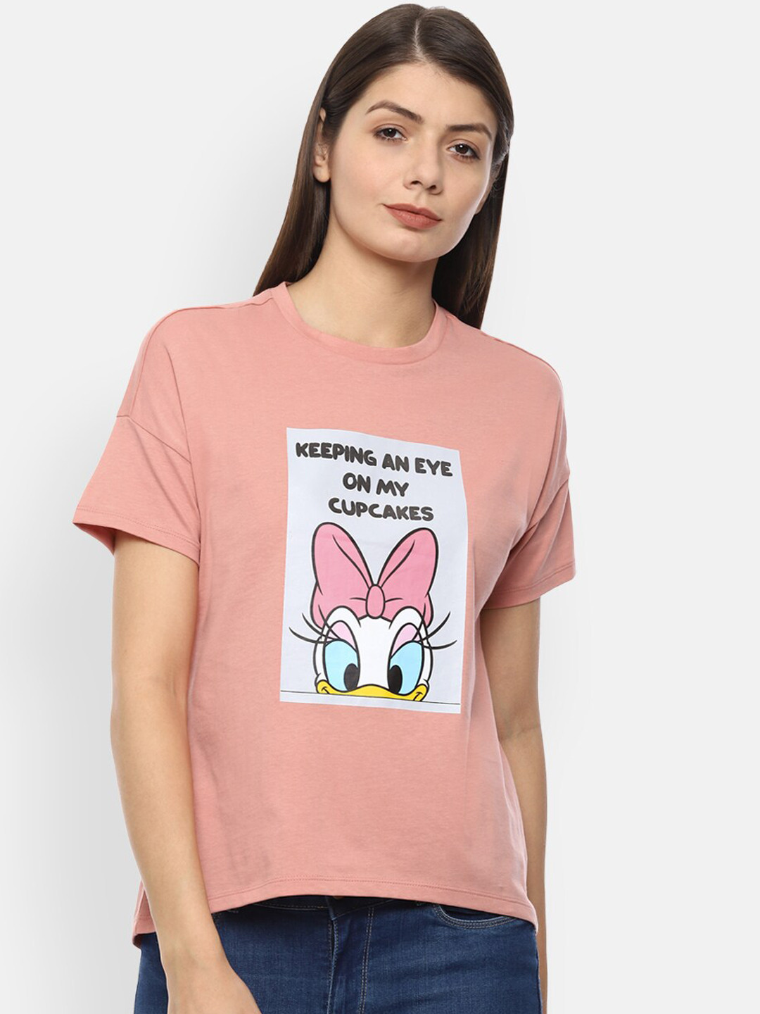 

Van Heusen Woman Pink Printed Pure Cotton Top