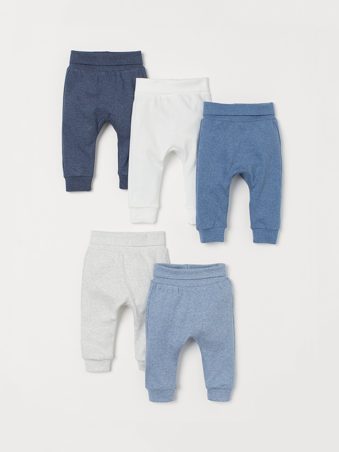 

H&M Kids 5-Pack Cotton Trousers, White