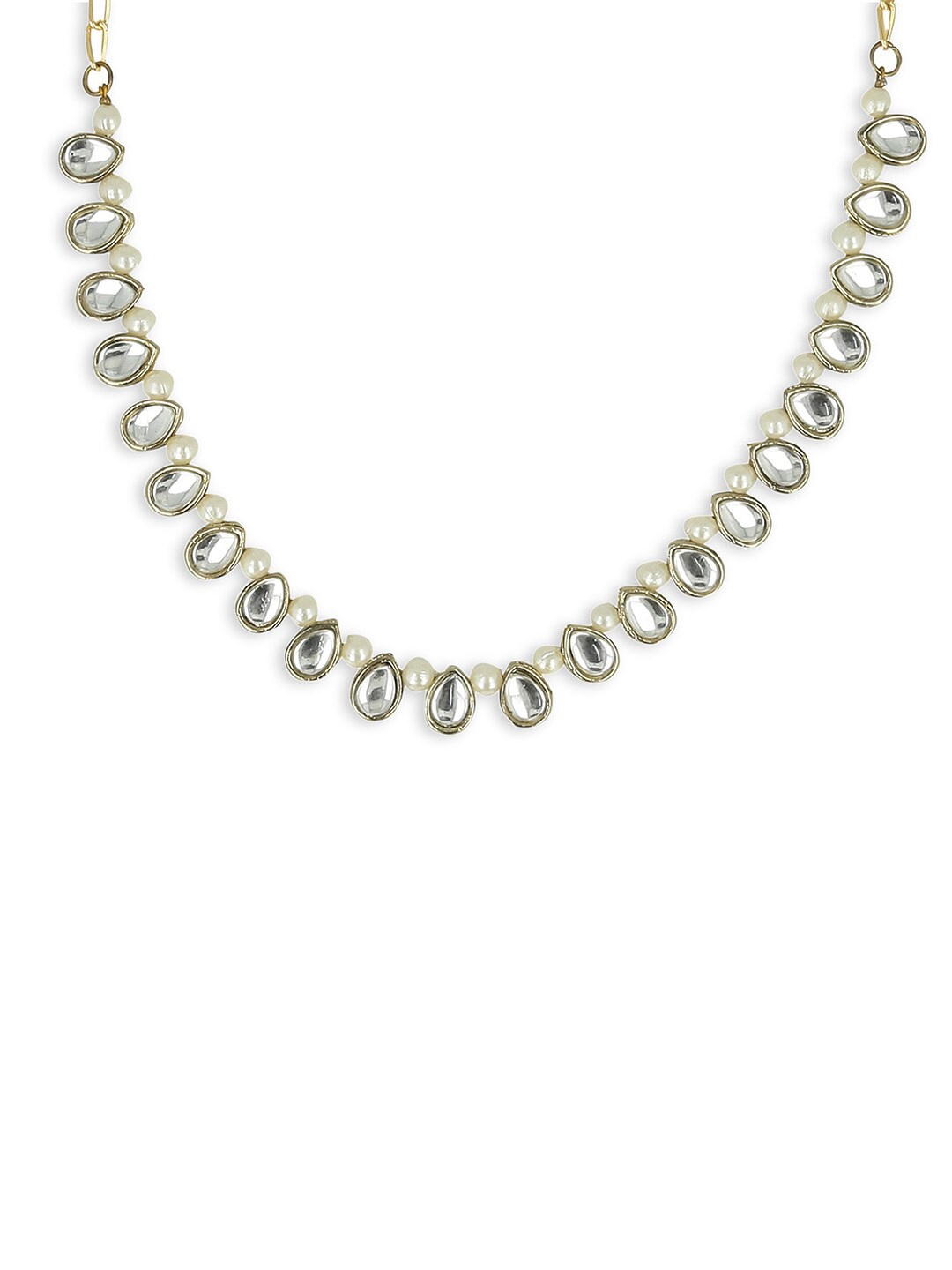 

AKSHARA Girls White Kundan Studded Choker Necklace
