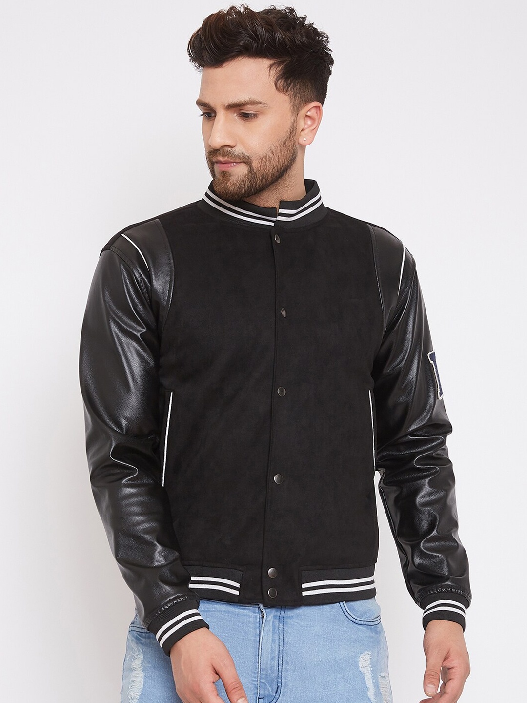 

FUGAZEE Men Black Solid Bomber